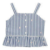 Max&Co. Top Tinta Unita con Fantasia A Righe per Bambina MX0120 BIANCO MAX&Co. 