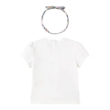 Mayoral Set T-Shirt Girocollo Tinta Unita con Fascia per Neonata 1044 BIANCO MAYORAL 
