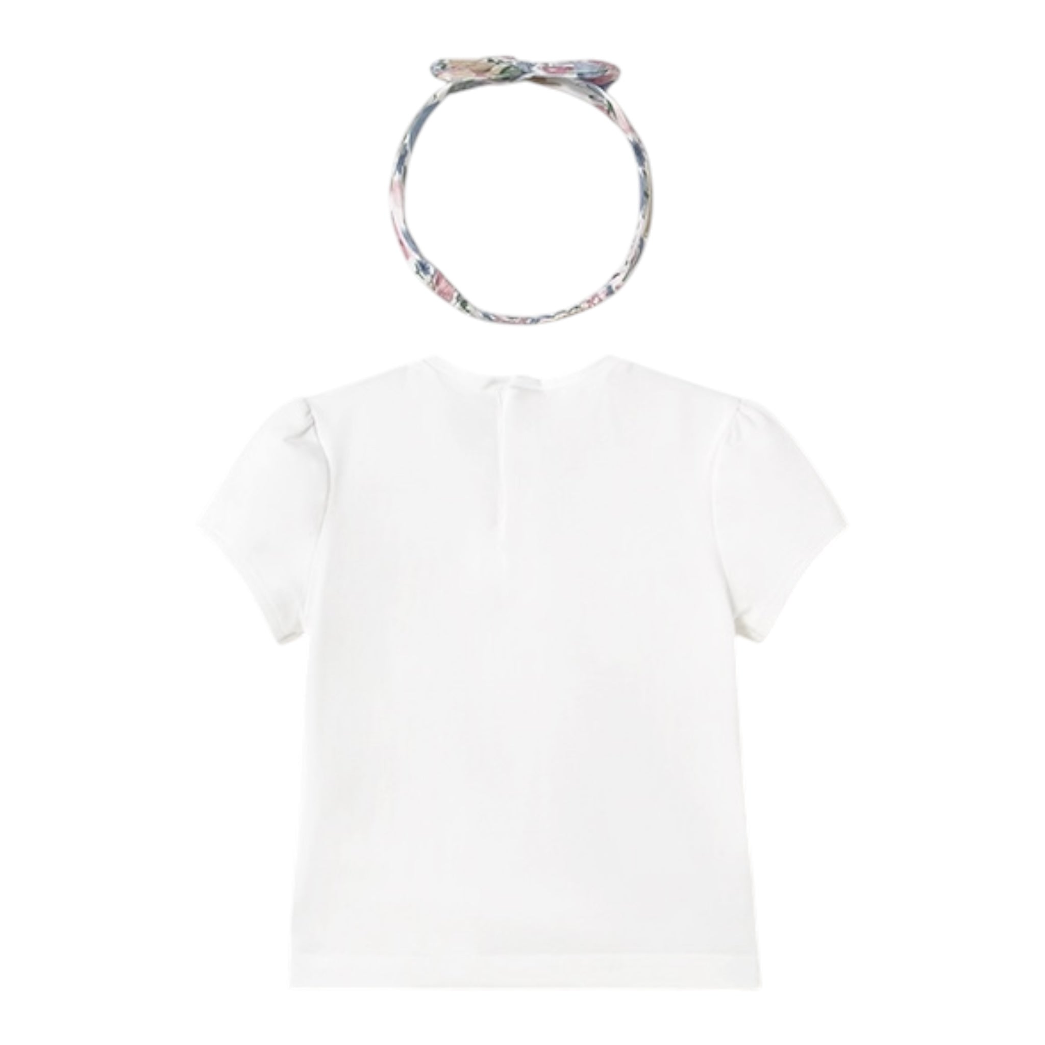 Mayoral Set T-Shirt Girocollo Tinta Unita con Fascia per Neonata 1044 BIANCO MAYORAL 