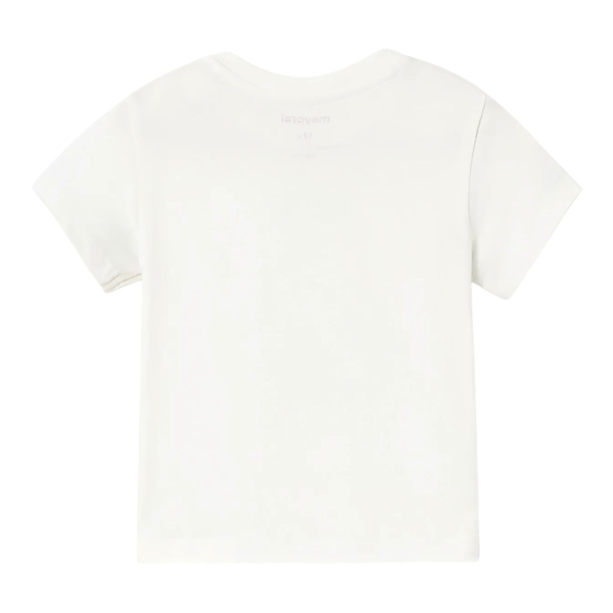Mayoral T-Shirt Girocollo Tinta Unita con Stampa per Neonato 1053 BIANCO MAYORAL 
