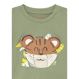 Mayoral T-Shirt Girocollo Tinta Unita con Stampa per Neonato 1055 VERDE MAYORAL 
