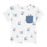 Mayoral T-Shirt Tinta Unita con Stampa per Neonato 1058 BIANCO MAYORAL 