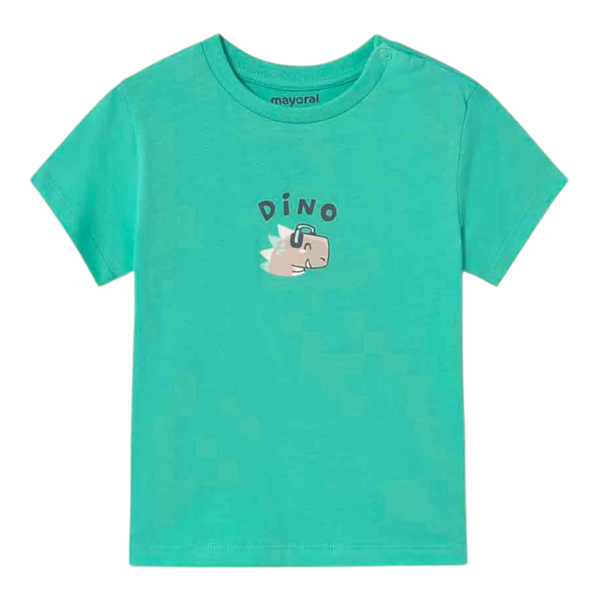 Mayoral T-Shirt Girocllo Tinta Unita con Stampa per Neonato 10622 VERDE MAYORAL 