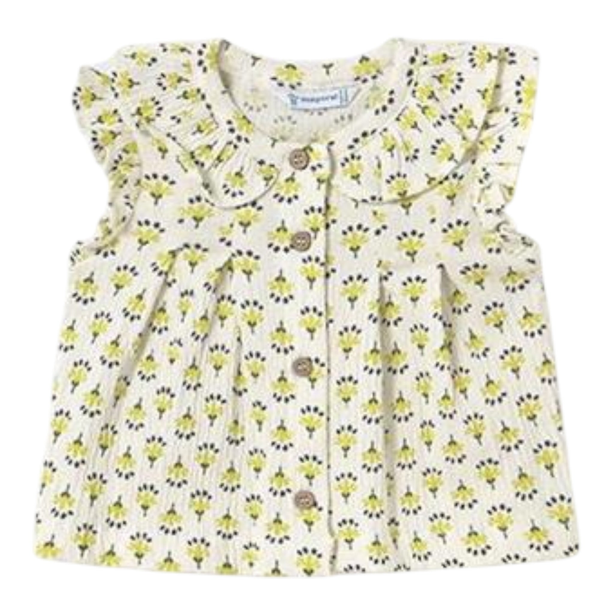 Mayoral Camicia Tinta Unita con Stampa per Bambina 1105J PANNA MAYORAL 
