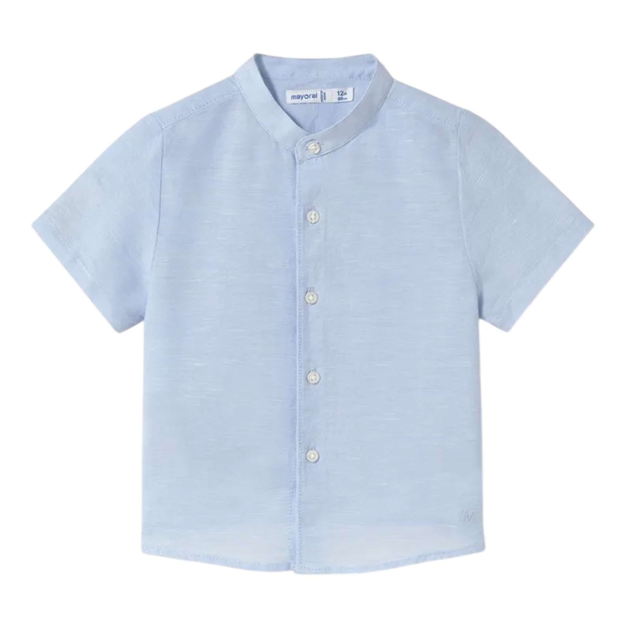 Mayoral Camicia Tinta Unita Mezza Manica per Neonato 1110 AZZURRO MAYORAL 