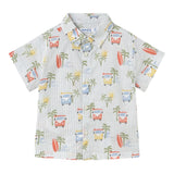 Mayoral Camicia Mezza Manica Fantasia A Righe per Neonato 1112 BIANCO MAYORAL 