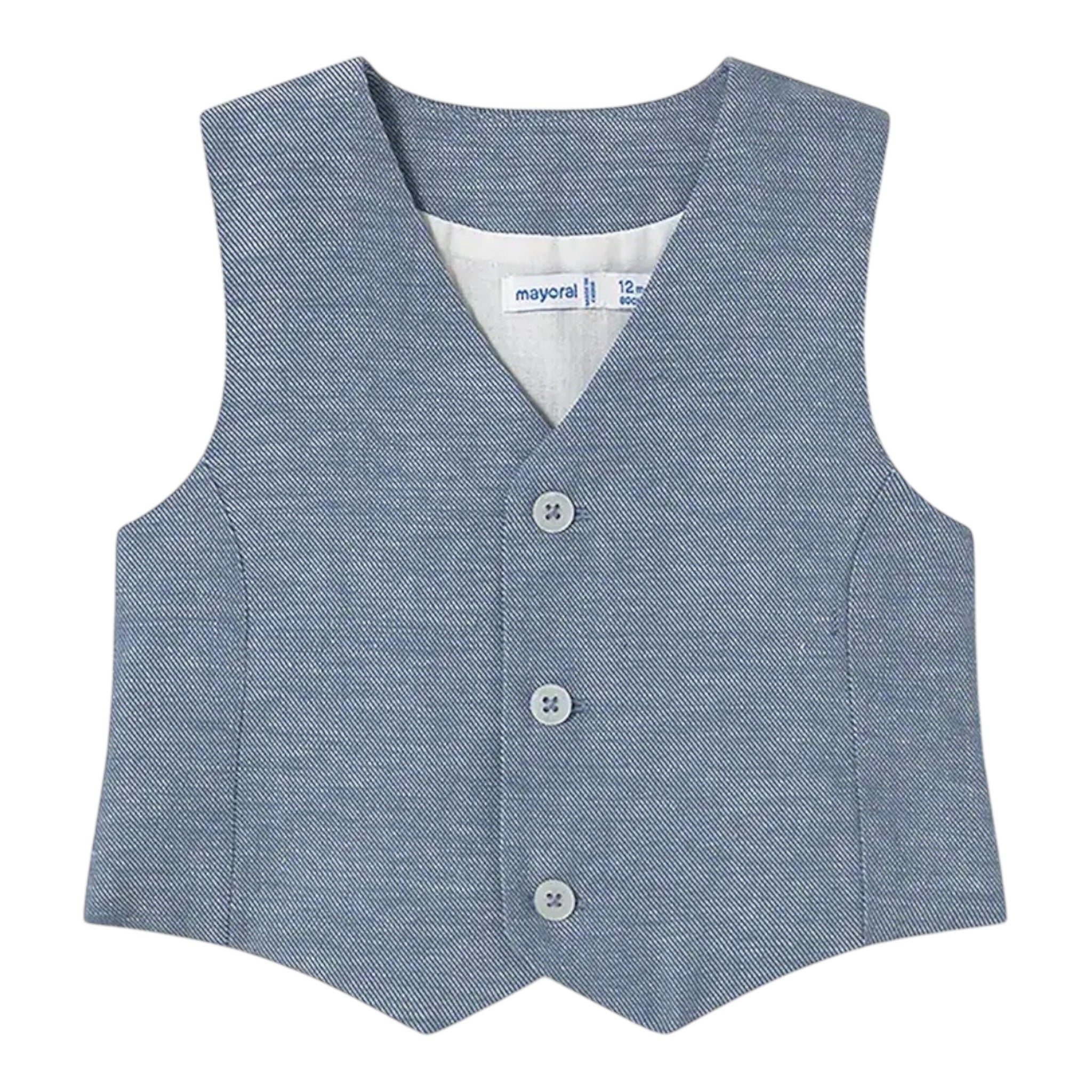 Mayoral Gilet tinta unita Blu per Bambino 1303JX BLU MAYORAL 