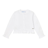 Mayoral Cardigan Tinta Unita con Ricami per Neonata 1383 BIANCO MAYORAL 