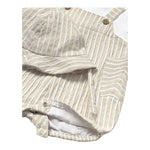 Mayoral Set Pagliaccetto Bicolore con Fantasia A Righe-Cappello per Neonato 1602 BIANCO/BEIGE MAYORAL 