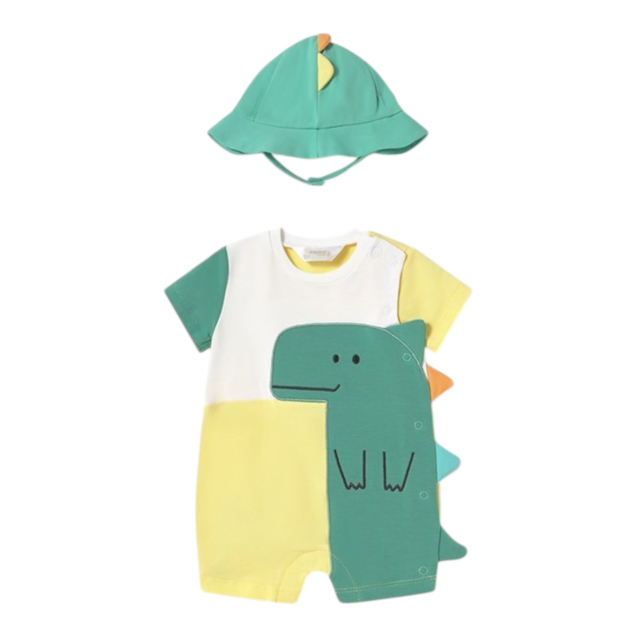 Mayoral Completo Pagliaccetto-Cappello Modello Dinosauro per Neonato 1617 VERDE MAYORAL 