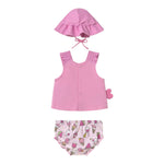 Mayoral Complet 3 Pezzi Canotta-Costume-Cappello per Neonata 1668 ROESA MAYORAL 