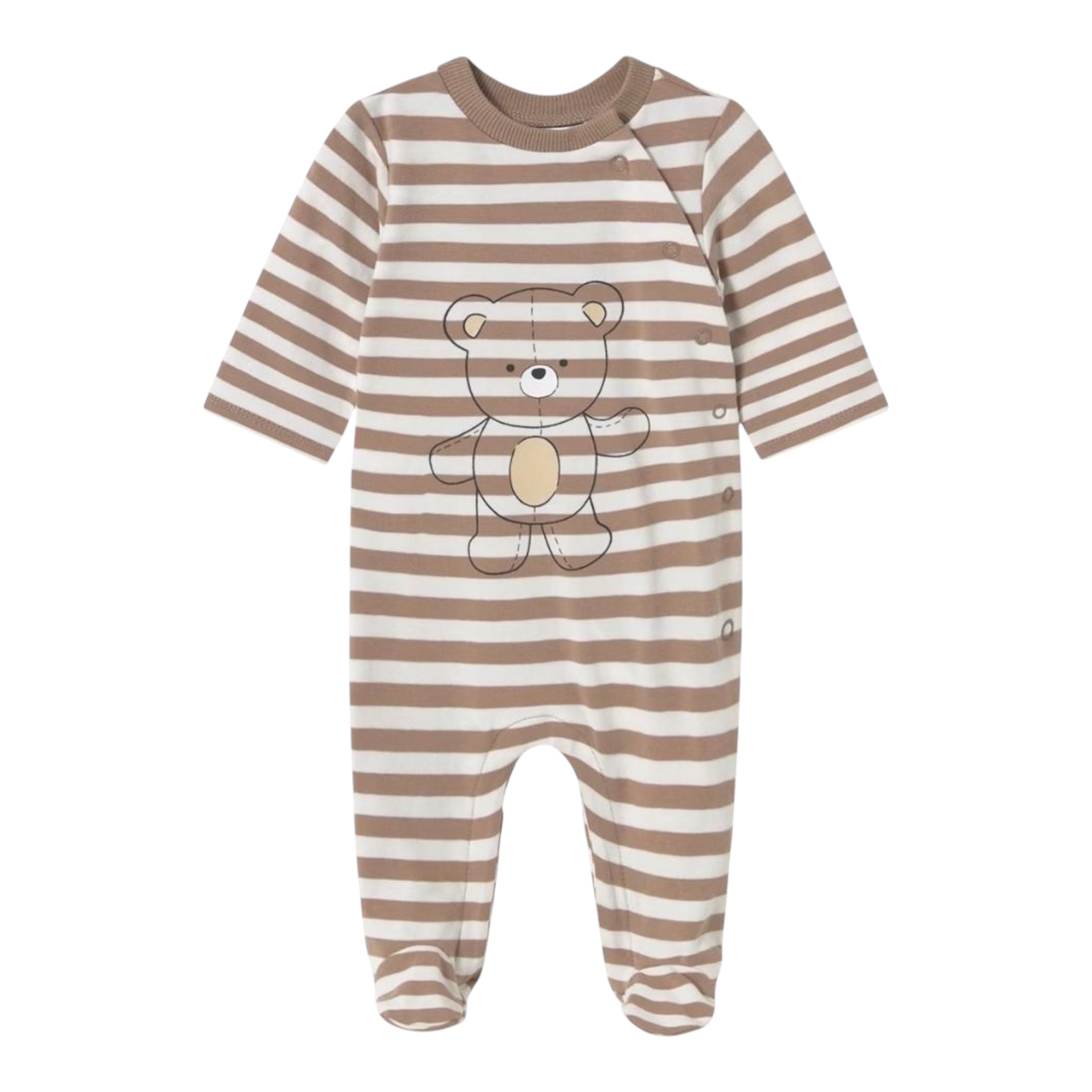 Mayoral Tutina Bicolore con Fantasia A Righe per Neonato 1709XXU BIANCO/BEIGE MAYORAL 