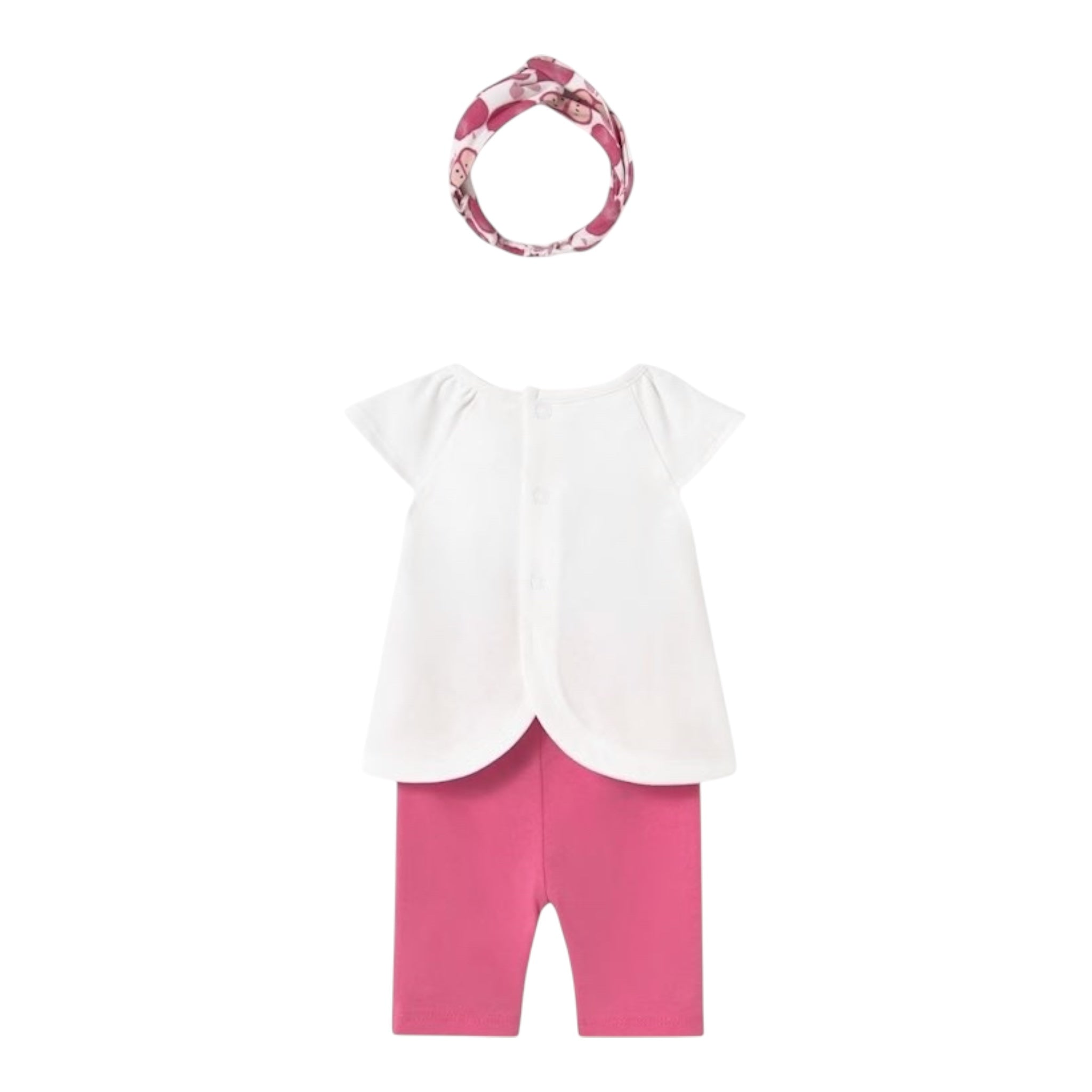 Mayoral Completo 3 Pezzi Canotte-Leggins-Fascia Capelli per Neonata 1763 BIANCO MAYORAL 