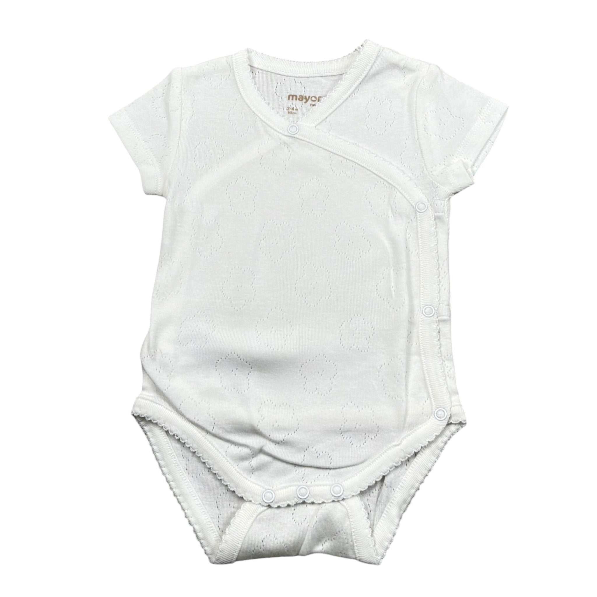 Mayoral Body Tinta Unita Mezza Manica per Neonato 1911 BIANCO MAYORAL 