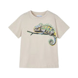 Mayoral T-Shirt Girocollo Tinta Unita con Stampa per Bambino 30455 BEIGE MAYORAL 