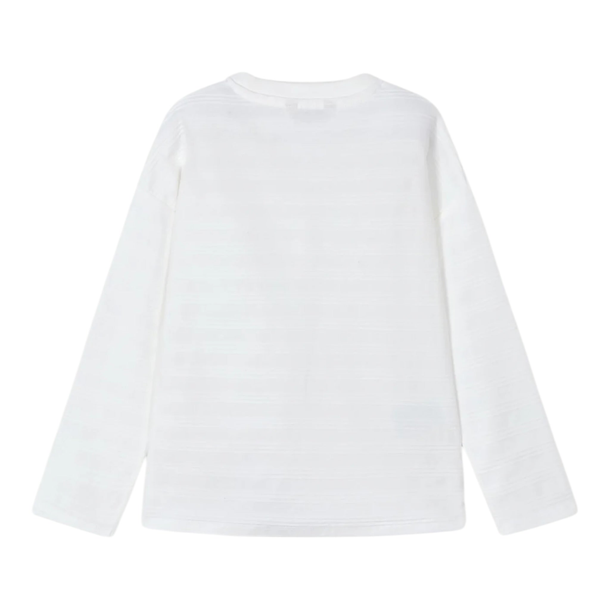 Mayoral Shirt Girocollo Tinta Unita con Taschino per Bambino 3050 BIANCO MAYORAL 