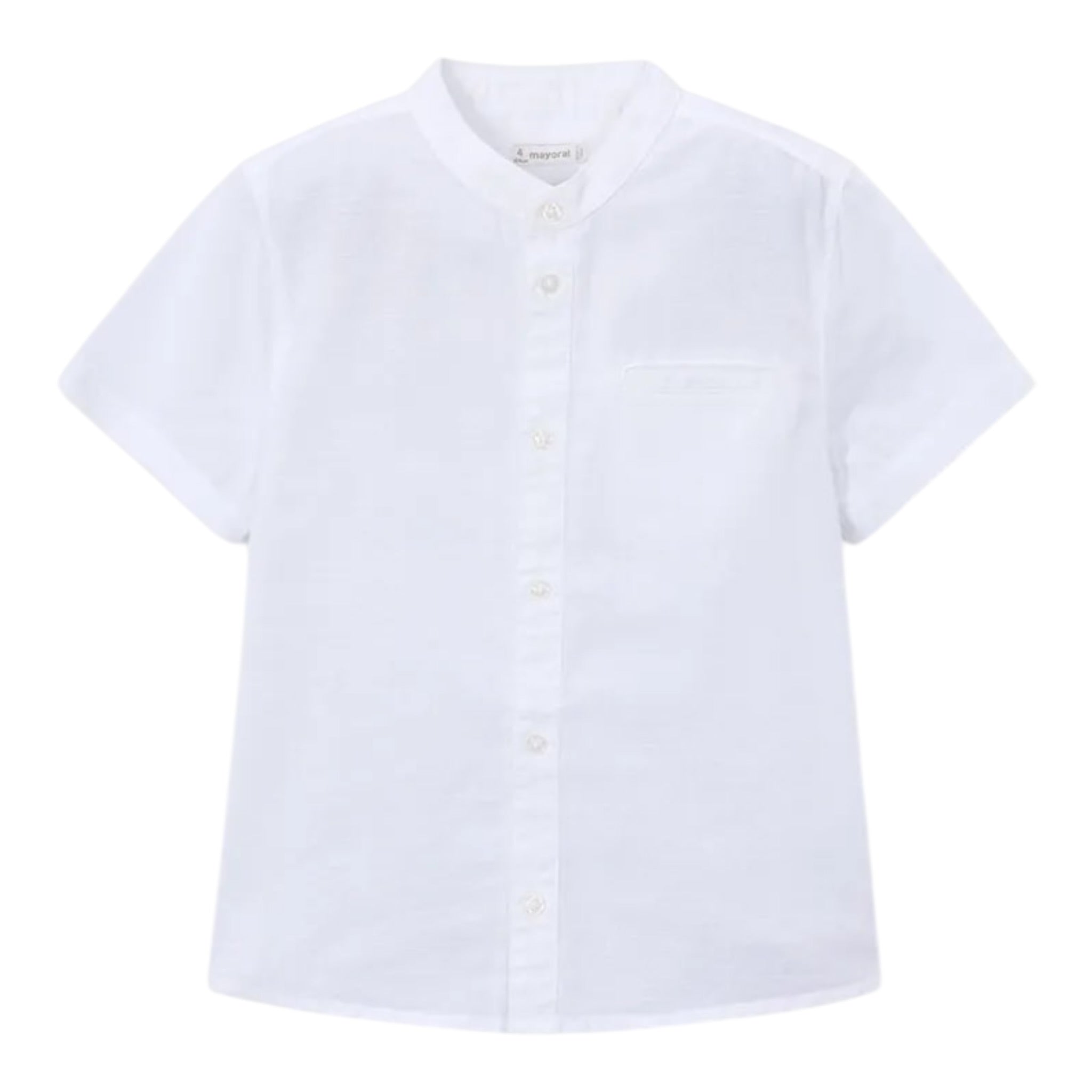 Mayoral Camicia Mezza Manica Tinta Unita per Bambino 3113 BIANCO MAYORAL 