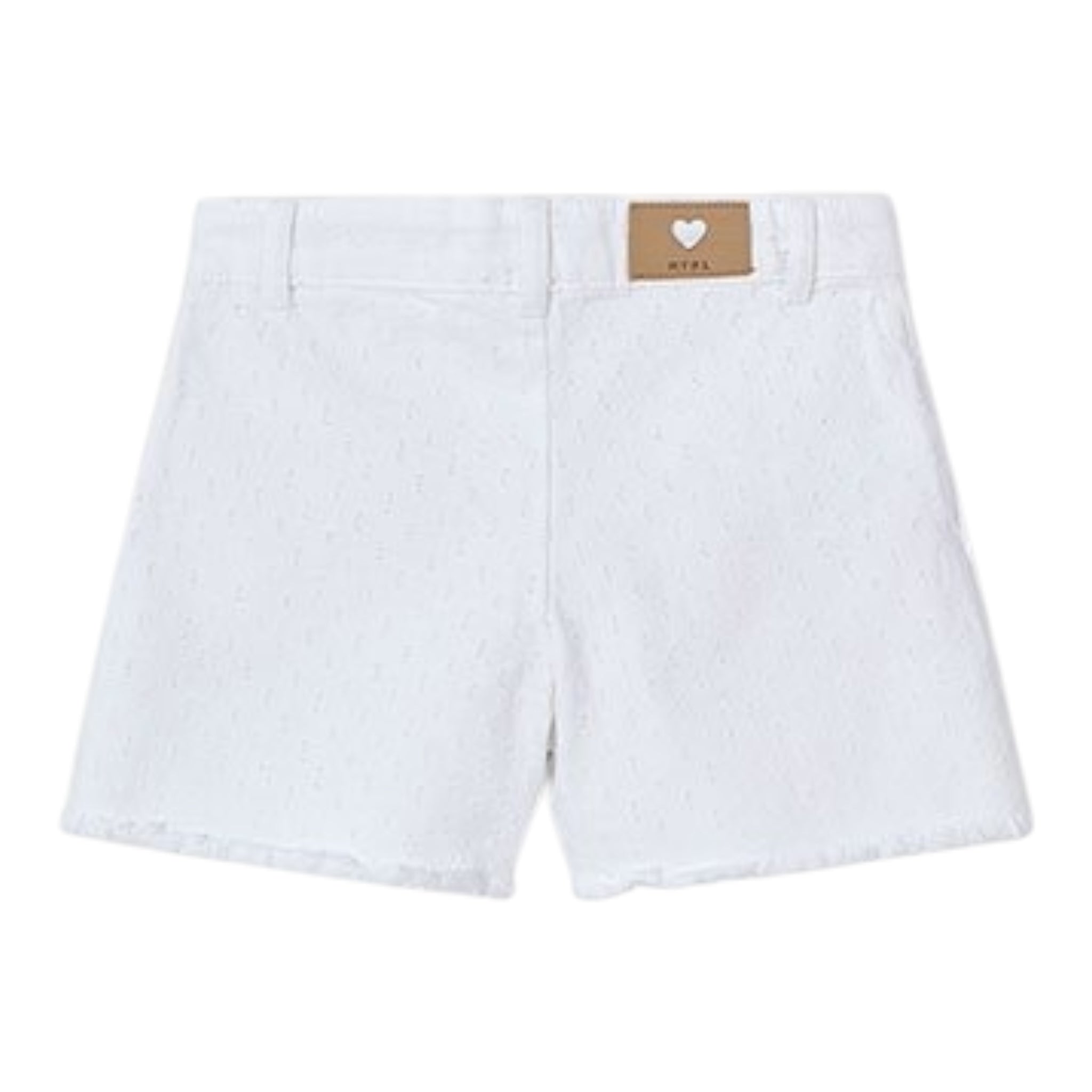 Mayoral Short Tinta Unita con Applicazioni per Neonata 3205N BIANCO MAYORAL 