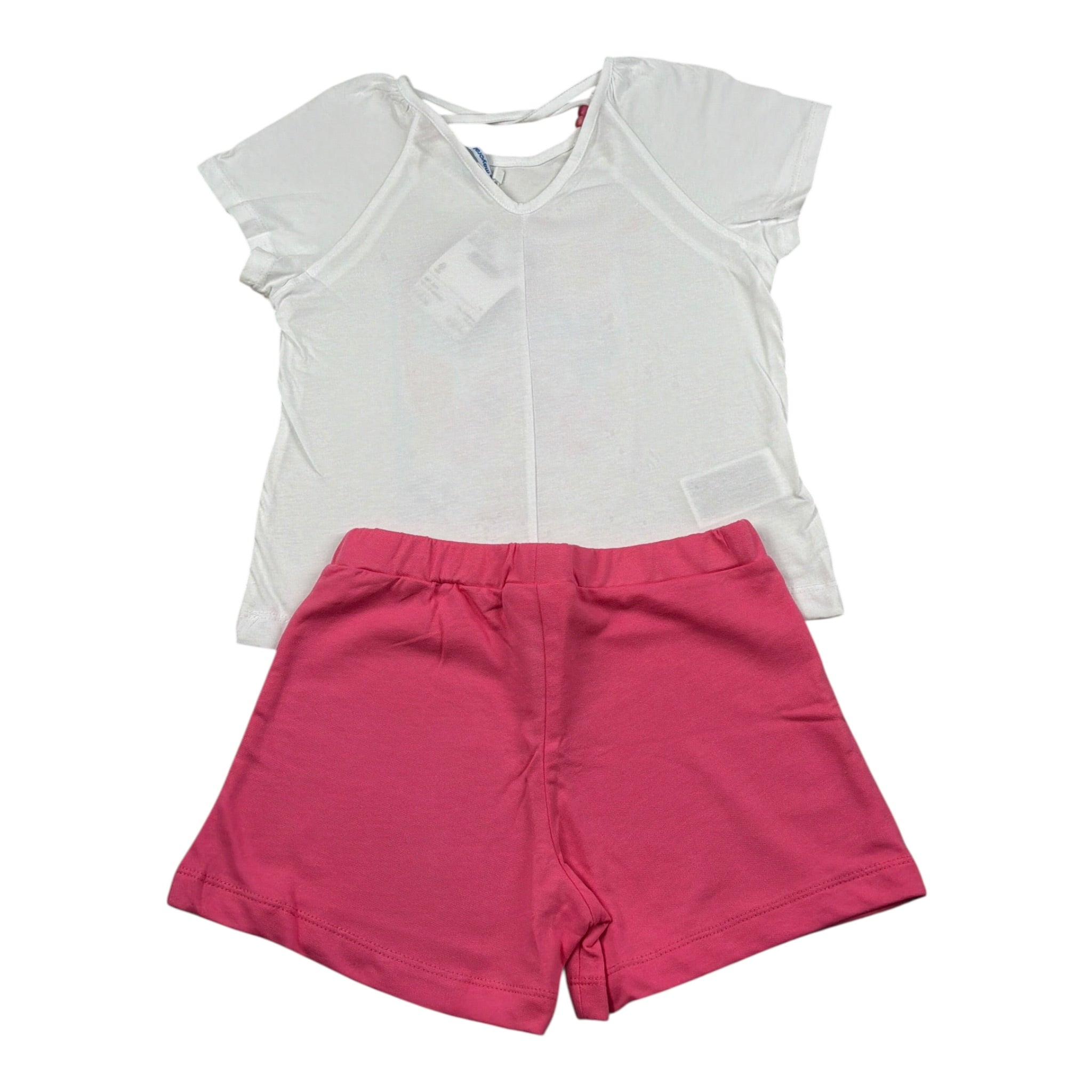 Mayoral Completo 2 Pezzi T-Shirt-Short Bianco per Bambina 32133X BIANCO MAYORAL 