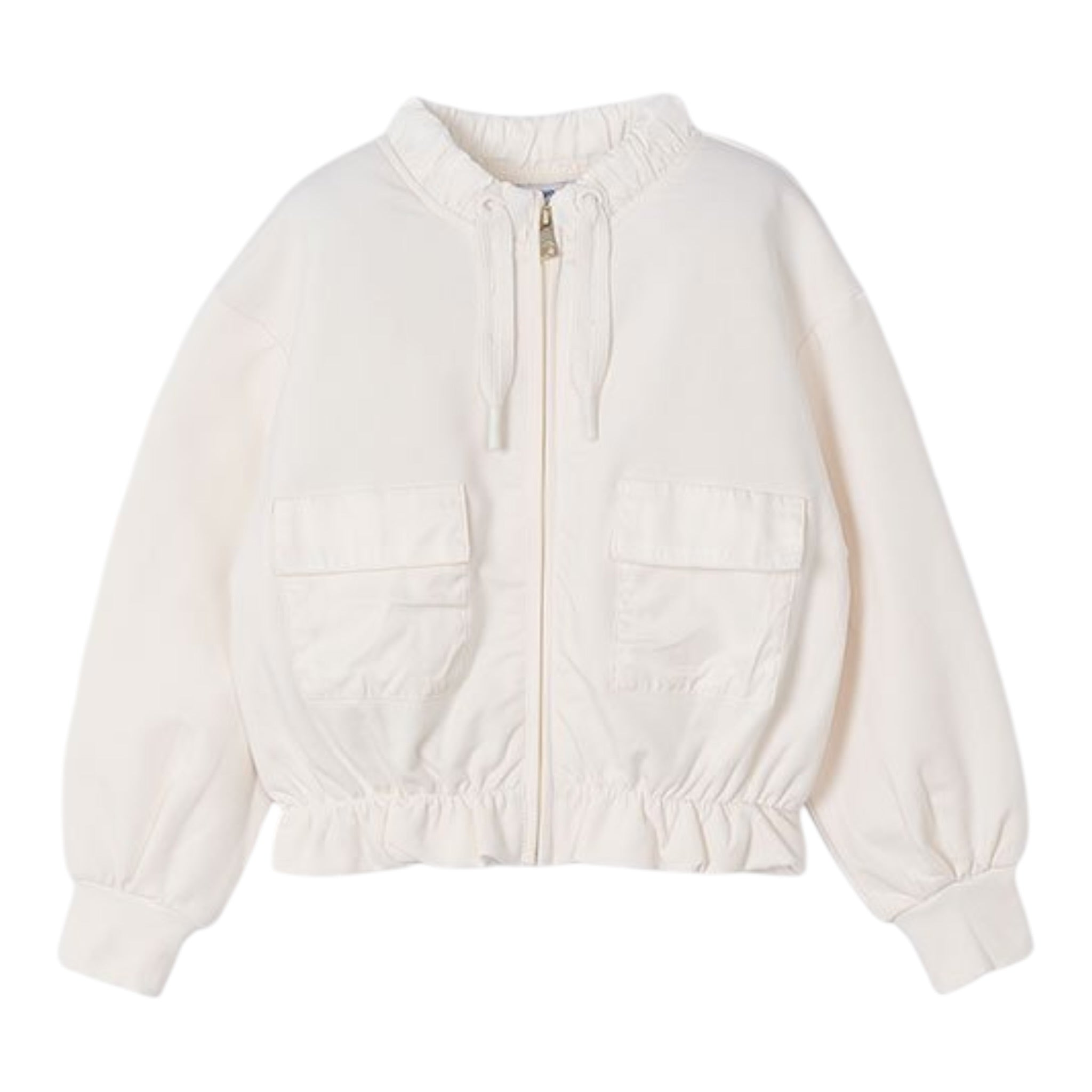 Mayoral Felpa Tinta Unita con Zip per Bambina 3410 PANNA MAYORAL 