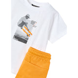 Mayoral Completo 2 Pezzi T-Shirt-Bermuda Bicolore per Bambino 3607 BIANCO/ARANCIONE MAYORAL 