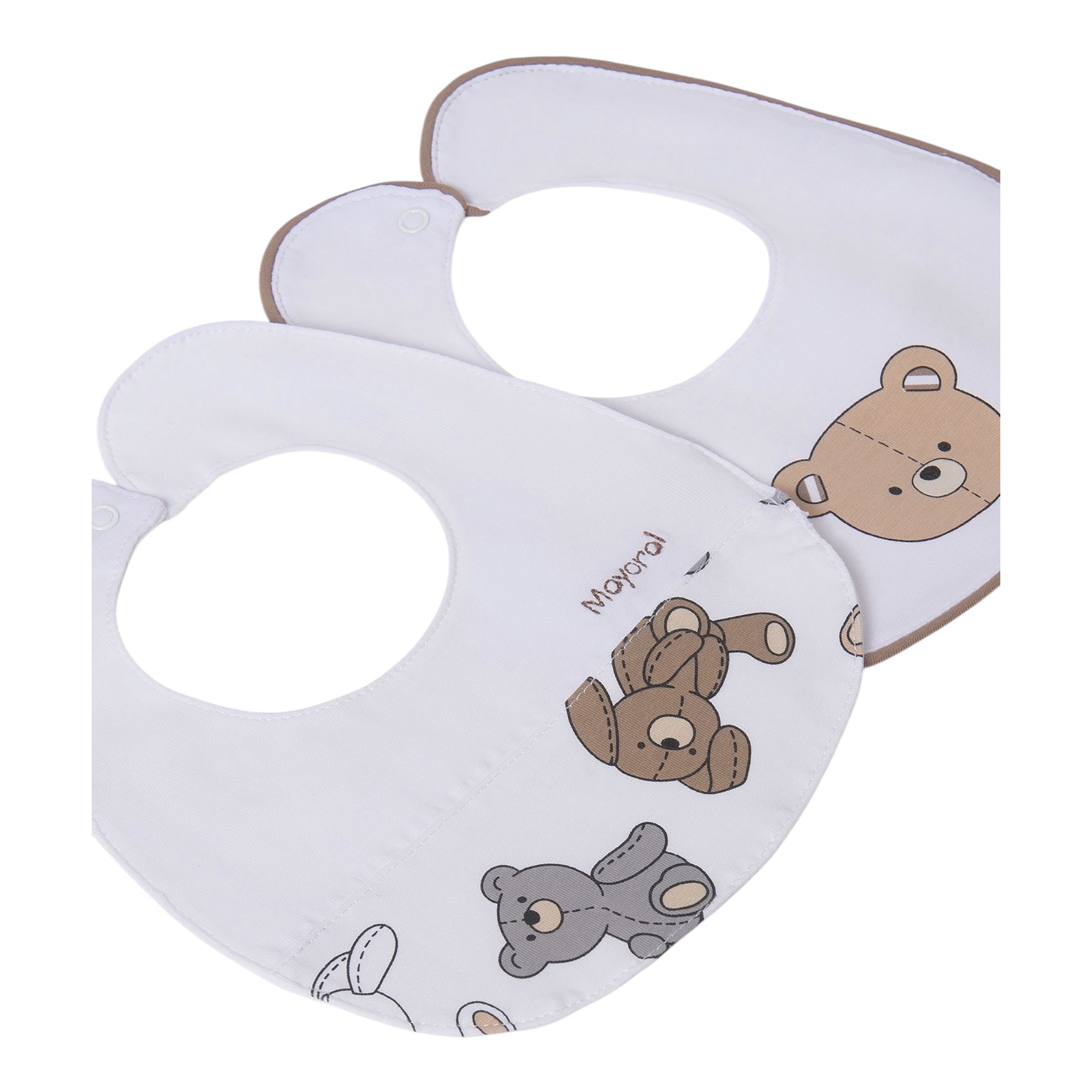 Mayoral Set Bavetta Tinta Unita con Stampe per Neonato 987777 BIANCO MAYORAL 