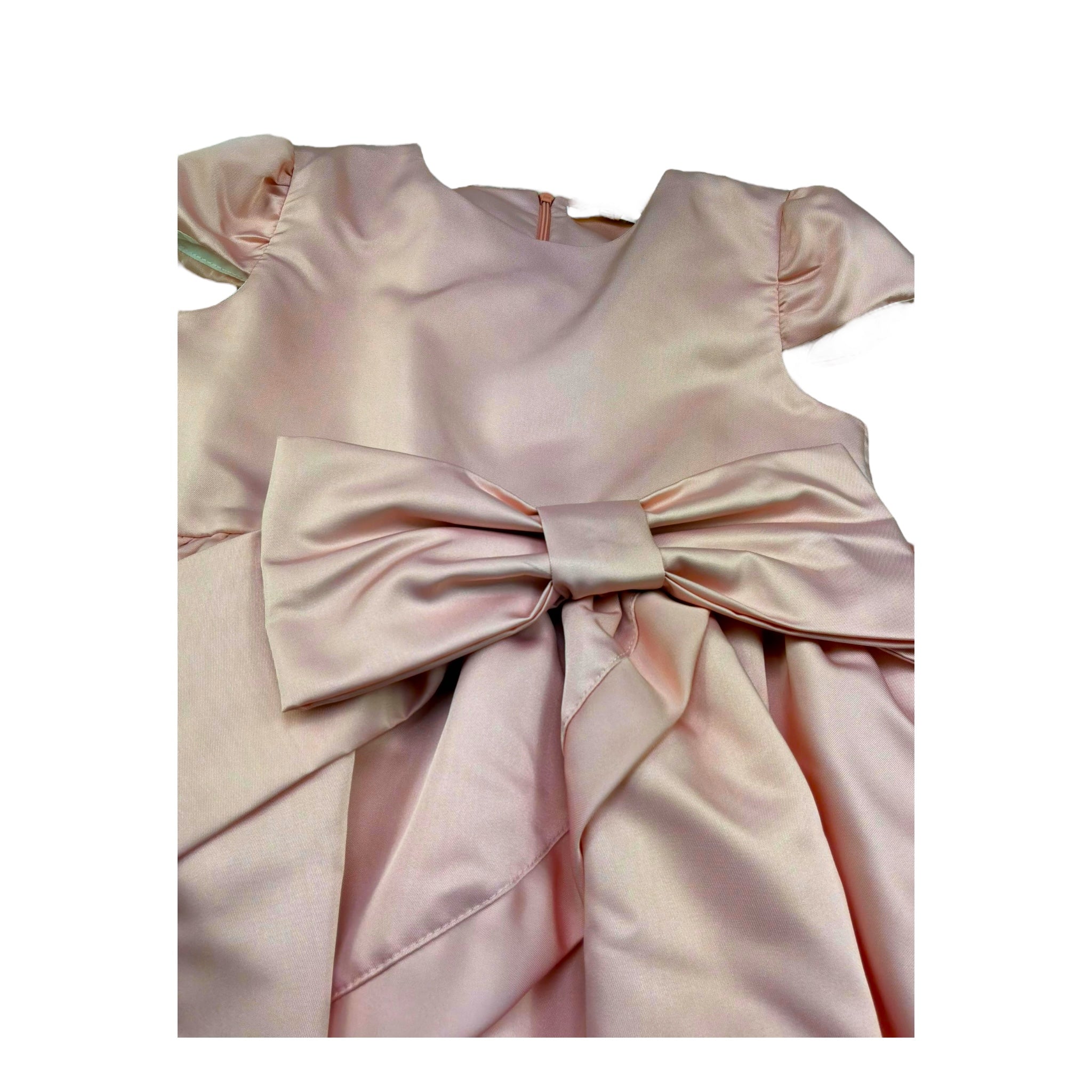 Meilisa Bai Abito Cerimonia Tinta Unita Mezza Manica per Bambina FL6268 ROSA MEILISA BAI 