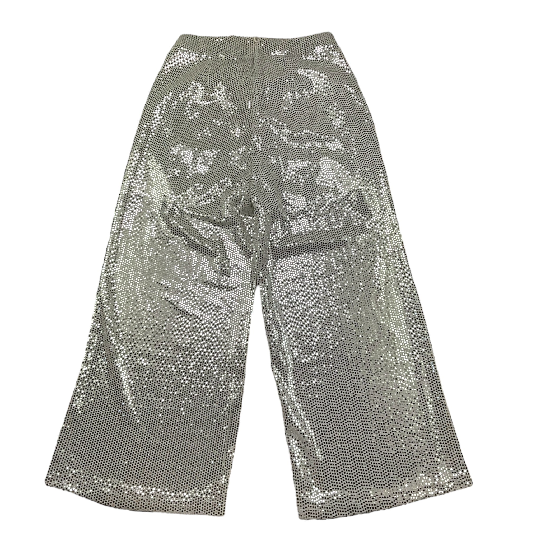 Met Pantalone Tinta Unita con Girovita Regolabile per Bambina ME335 ARGENTO MET 