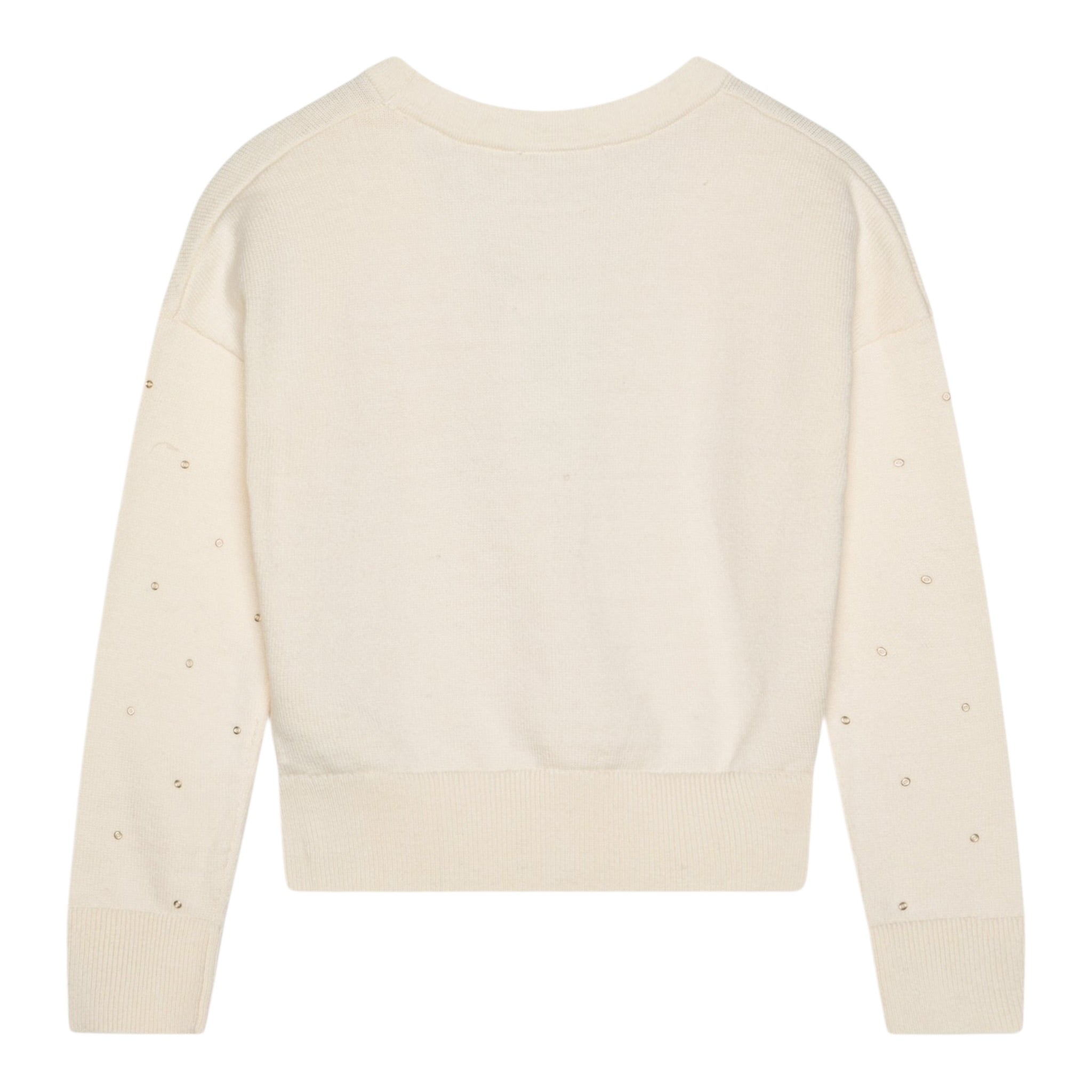 Michael Kors Cardigan Tinta Unita con Applicazioni per Bambina R30280 PANNA MICHAEL KORS 
