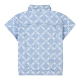 Michael Kors Abito In Denim Tinta Unita con Stampe per Bambina R30290 AZZURRO MICHAEL KORS 