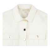 Michael Kors Giubbino Denim Tinta Unita con Applicazioni per Bambina R30293 CREMA MICHAEL KORS 