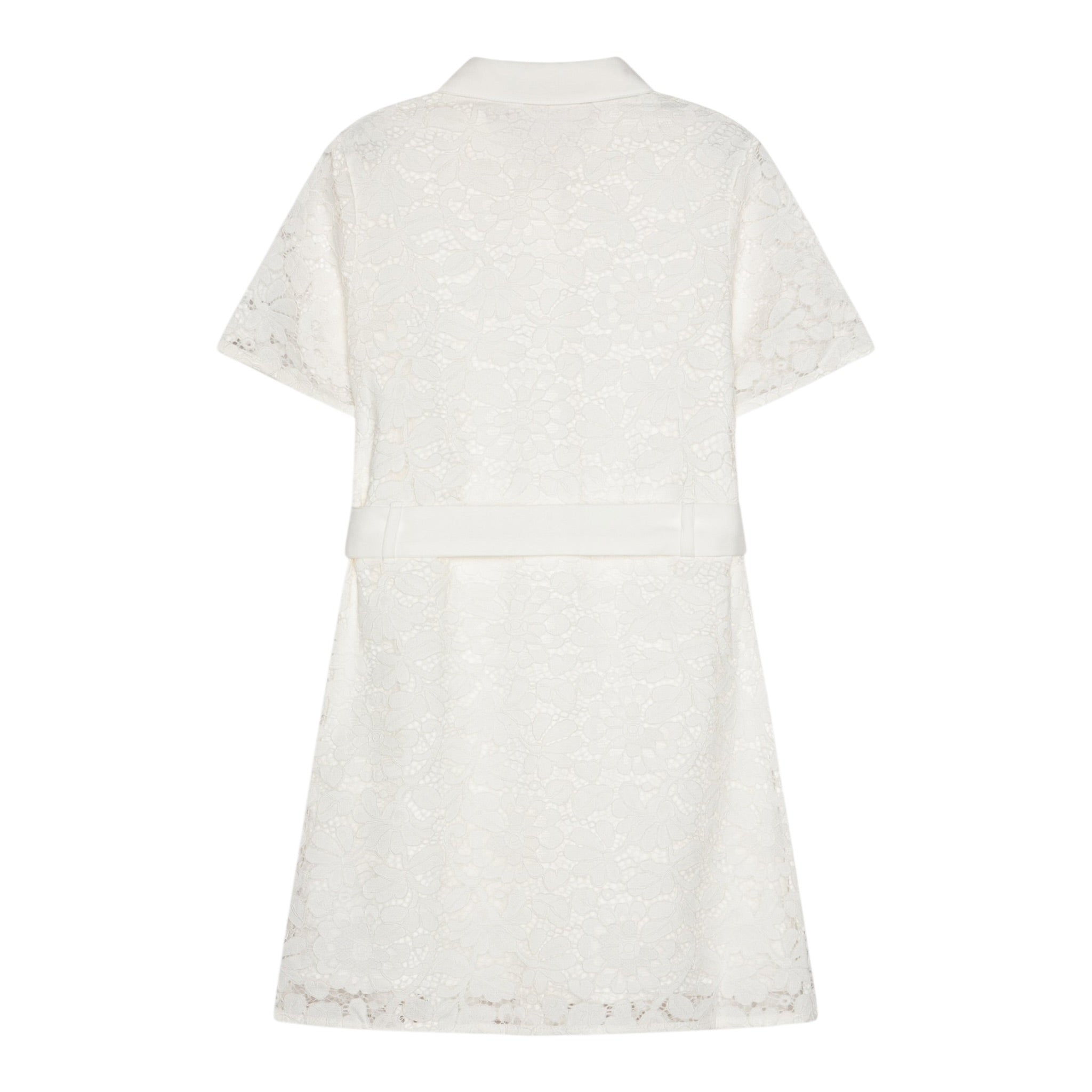 Michael Kors Abito Mezza Manica Tinta Unita con Ricami per Bambina R30295X BIANCO MICHAEL KORS 