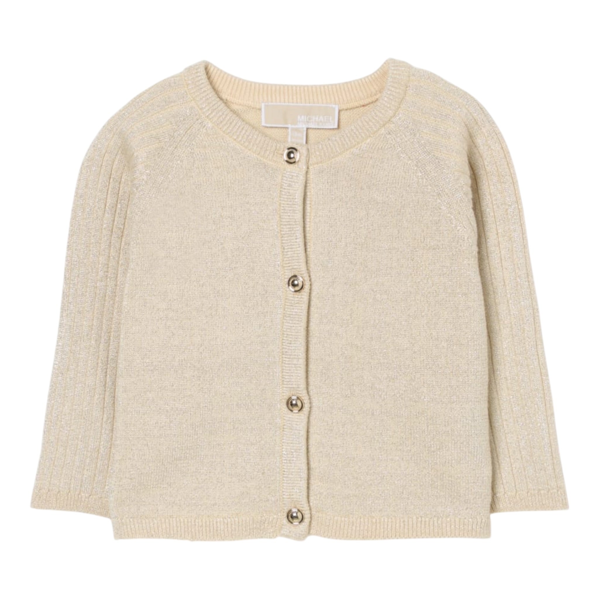 Michael Kors Cardigan tinta unita Beige per Bambina R30315 BEIGE MICHAEL KORS 