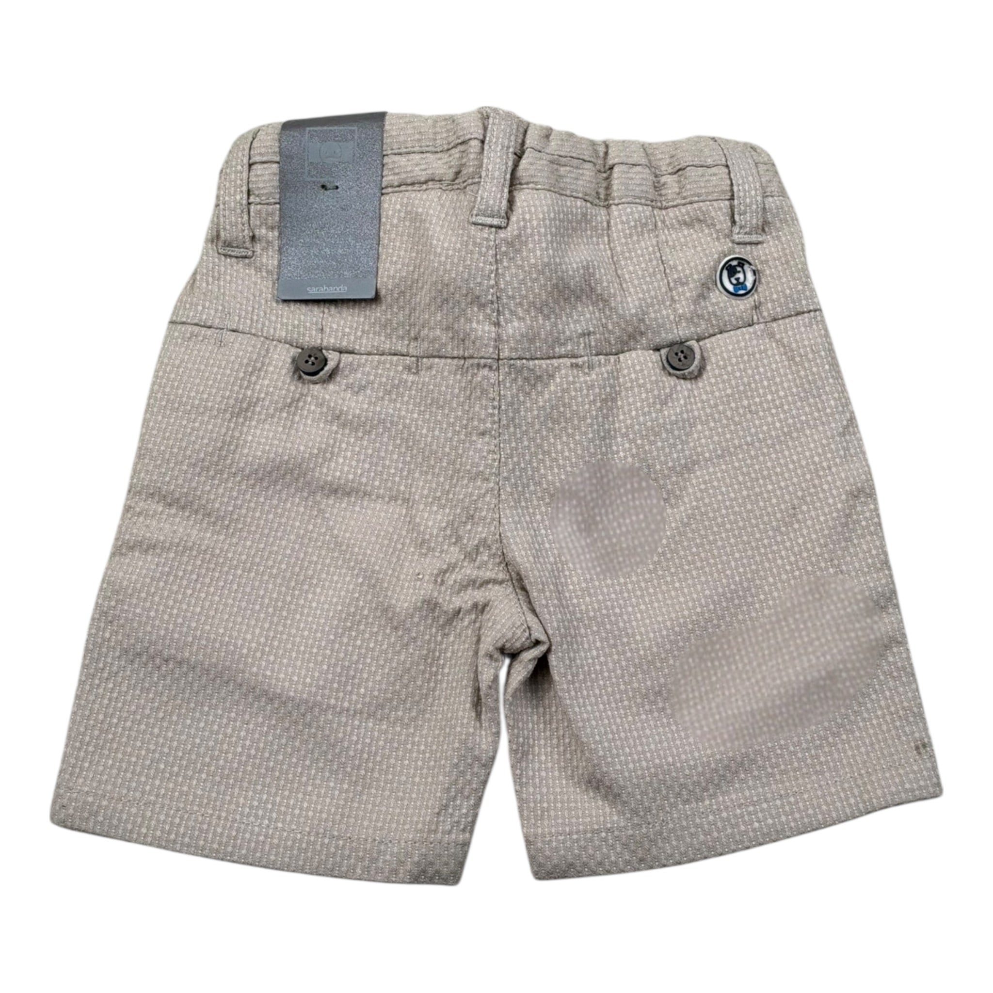 Sarabanda Bermuda Tinta Unita con Elastico In Vita per Neonato 0J533 BEIGE SARABANDA 