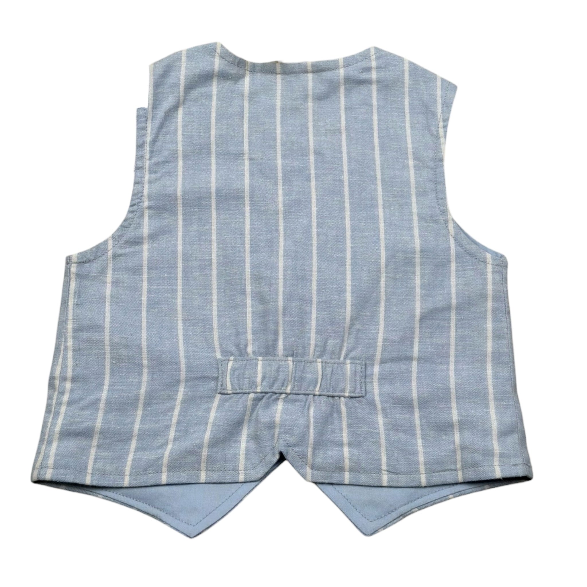 Mini Banda Gilet Tinta Unita per Neonato 38697 AZZURRO MINI BANDA 