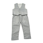 Mini Banda Completo 2 Pezzi Pantalone-Gilet -Tinta Unita per Neonato 38818 GRIGIO MINI BANDA 