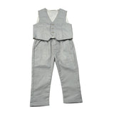 Mini Banda Completo 2 Pezzi Pantalone-Gilet -Tinta Unita per Neonato 38818 GRIGIO MINI BANDA 