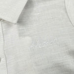 Mini Banda Camicia Mezza Manica Tinta Unita per Neonato 3B604 BIANCO MINI BANDA 