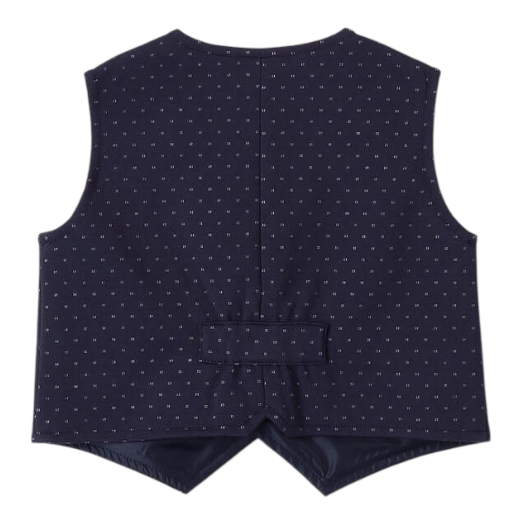 Mini Banda Gilet Tinta Unita con Microfantasia per Neonato 3B653 BLU MINI BANDA 