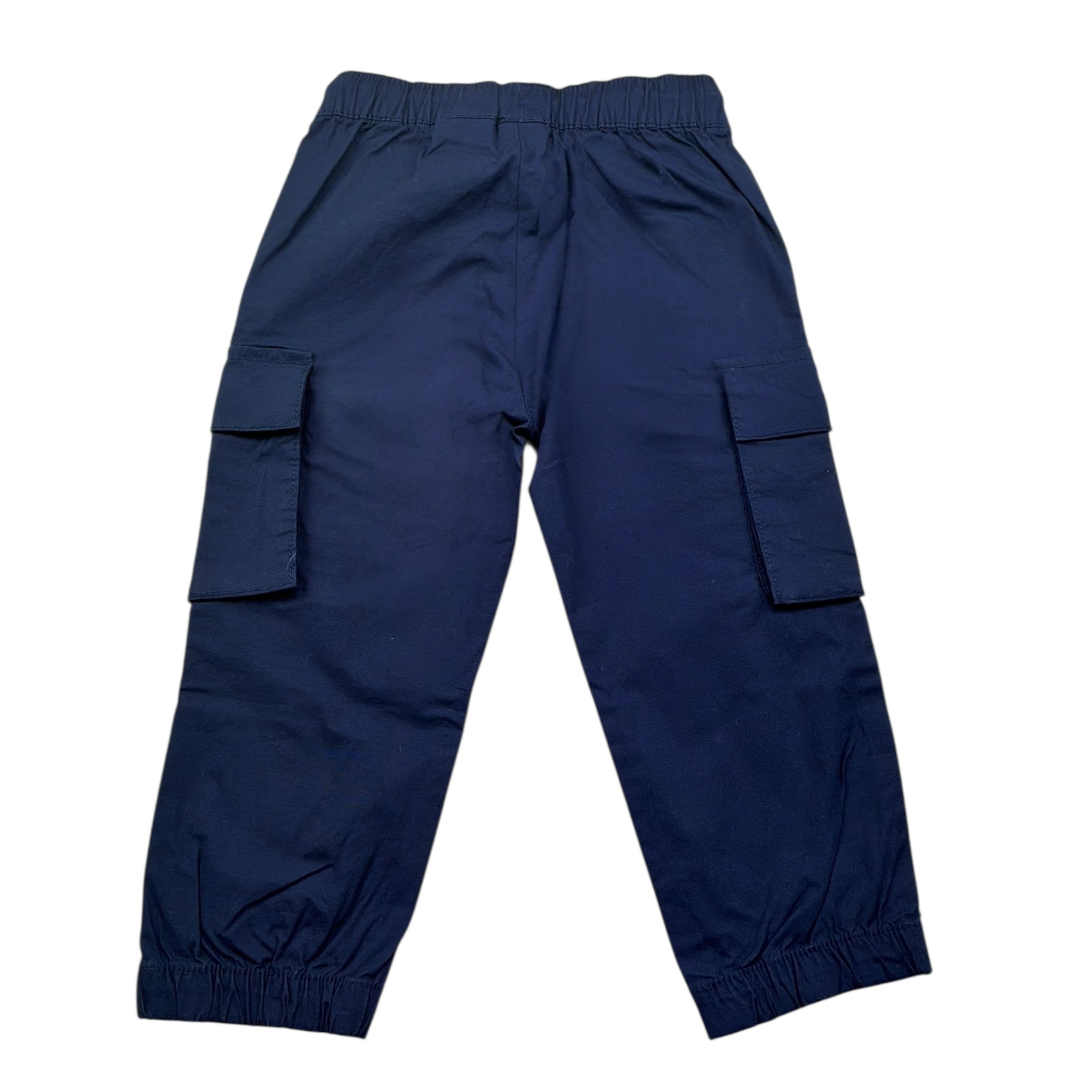 Minibanda Pantalone Tinta Unita con Elastico In Vita per Neonato 0B035 BLU MINIBANDA 