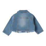 Minibanda Giubbino In Denim Tinta Unita per Neonata 36729 AZZURRO MINIBANDA 