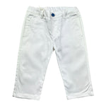 Minibanda Pantalone Tinta Unita con Elastico In Vita per Neonato 3B616 BIANCO MINIBANDA 