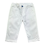 Minibanda Pantalone Tinta Unita con Elastico In Vita per Neonato 3B616 BIANCO MINIBANDA 