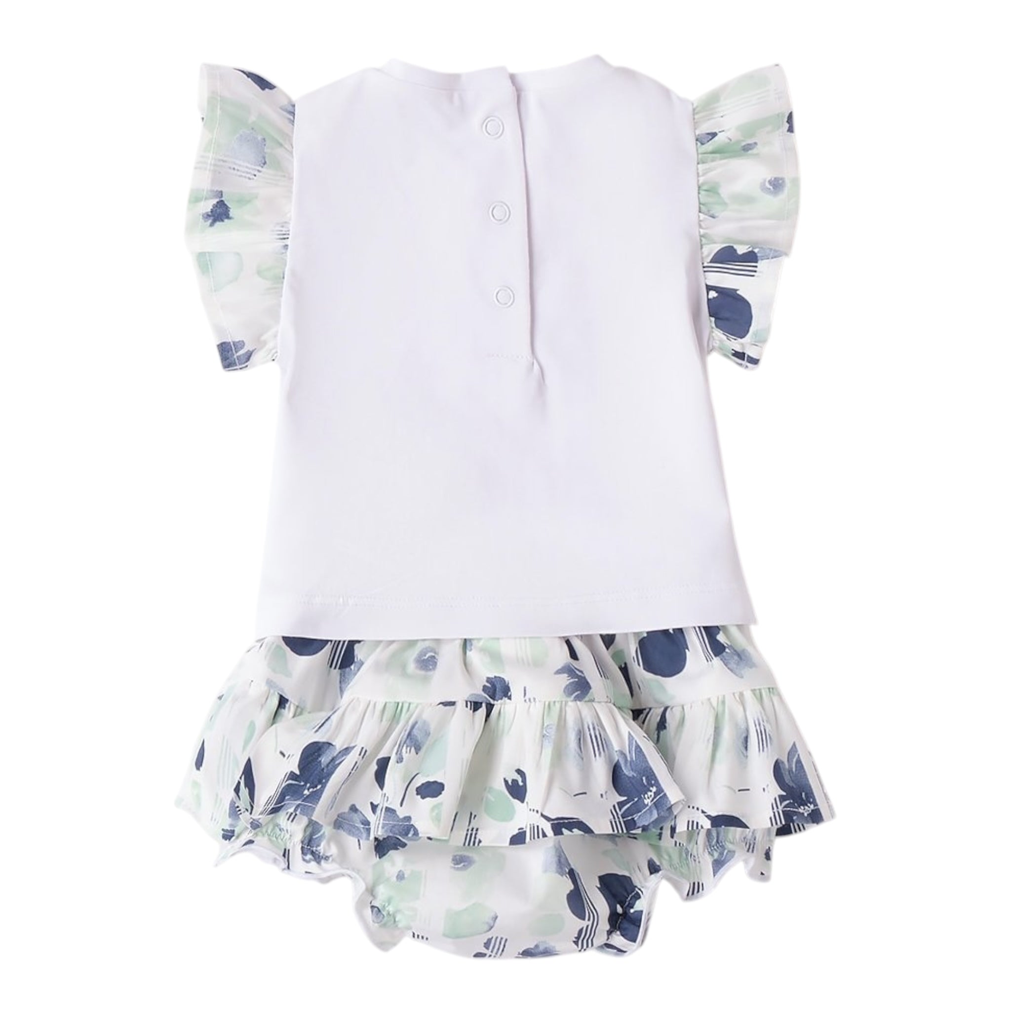 Minibanda Completo 2 Pezzi T-Shirt-Culotte per Neonata 3B786X BIANCO MINIBANDA 