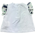 Minibanda T-Shirt Girocollo Tinta Unita con Stampa per Neonata 3B78 BIANCO MINIBANDA 