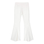 Miss Blumarine Pantalone Tinta Unita Modello Zampa per Bambina IA4020 PANNA MISS BLUMARINE 