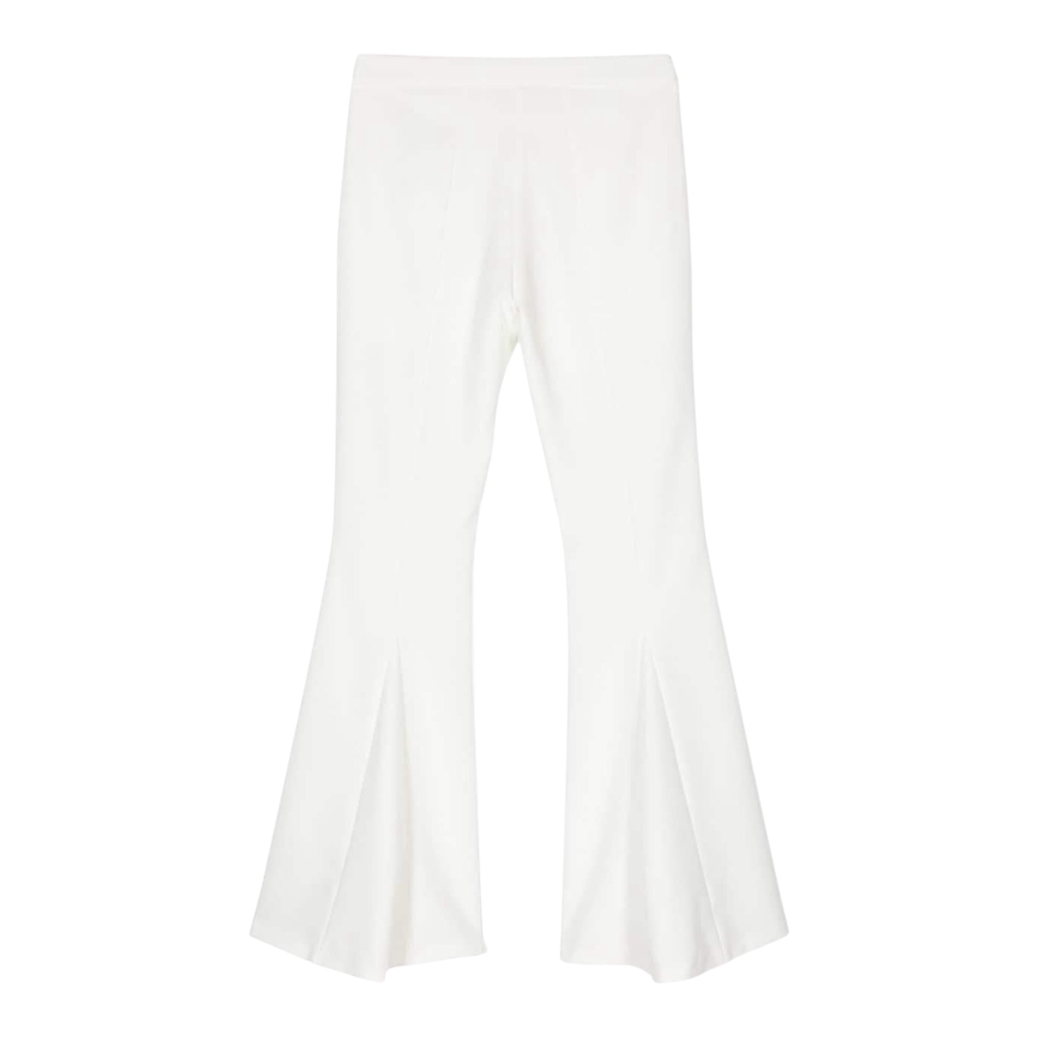 Miss Blumarine Pantalone Tinta Unita Modello Zampa per Bambina IA4020 PANNA MISS BLUMARINE 