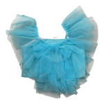 Miss Grant Top tinta unita con Tulle Azzurro per Bambina MG1270J AZZURRO MISS GRANT 