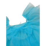 Miss Grant Top tinta unita con Tulle Azzurro per Bambina MG1270J AZZURRO MISS GRANT 