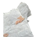 Miss Grant T-Shirt Girocollo tinta unita con Applicazioni Bianco per Neonata MG1335X BIANCO MISS GRANT 